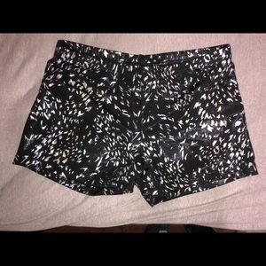 Black and Silver Holographic Dance Shorts
